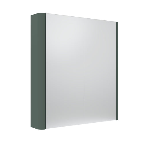 Tavistock Compass 600mm Double Door Non Illuminated Mirror Cabinet - Matt Viridian Green