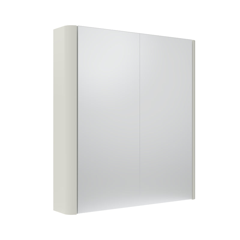 Tavistock Compass 600mm Double Door Non Illuminated Mirror Cabinet - Gloss White