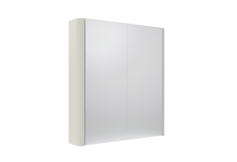 Tavistock Compass 600mm Double Door Non Illuminated Mirror Cabinet - Gloss White