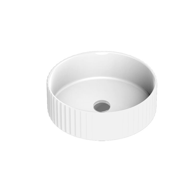 Tavistock Fluted Countertop Basin - White