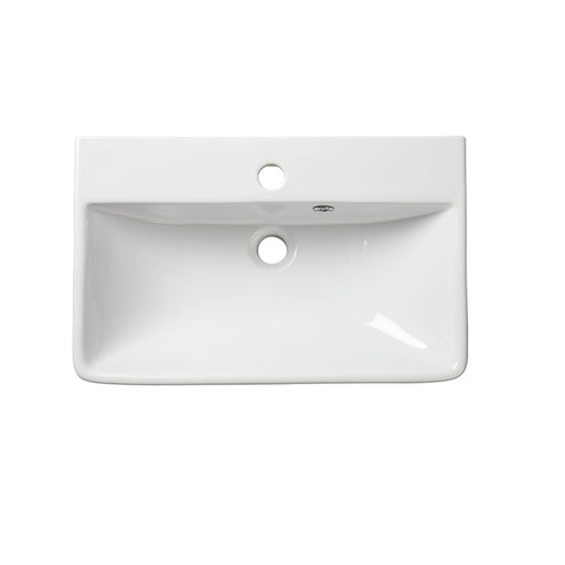 Tavistock Slim Depth Semi-Countertop Basin 560mm - 1 Tap Hole