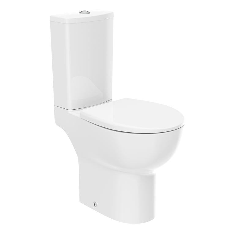 Tavistock Loft Comfort Height Open Back Close Coupled WC Pan - White