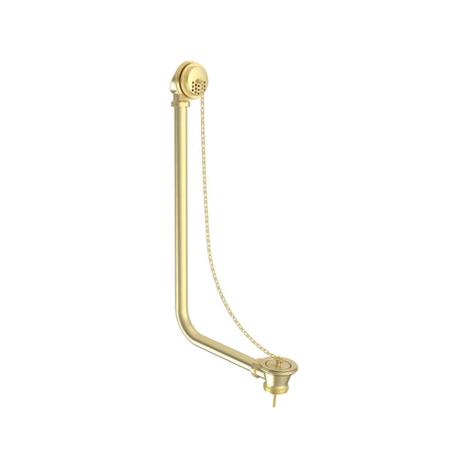 Tavistock Exposed Bath Overflow Kit with Plug & Chain Waste - Brushed Brass