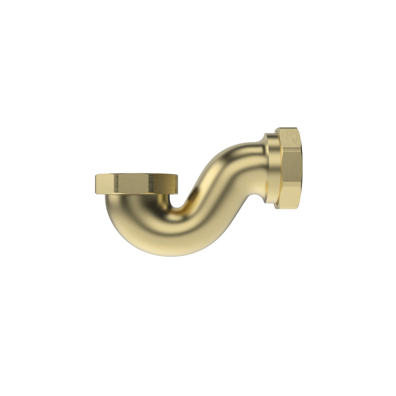 Tavistock Bath P Trap with Exposed Drain Pipe - Brushed Brass