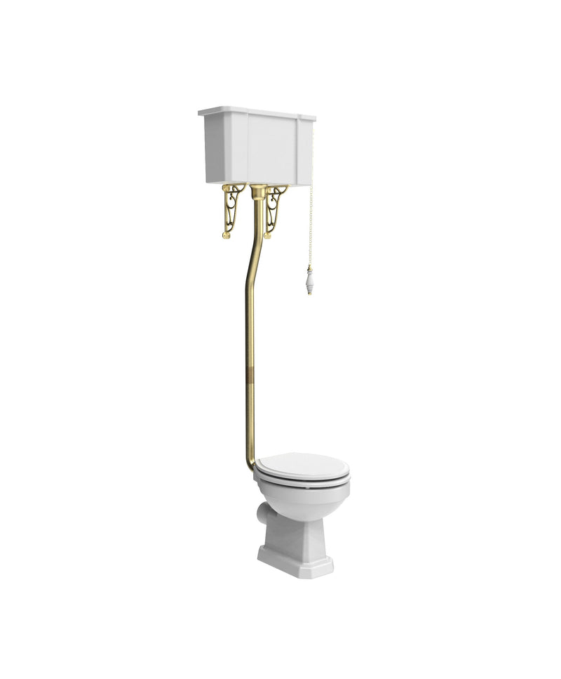 Tavistock Vitoria High Level Flush Pipe & Chain - Brushed Brass