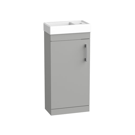Tavistock Kew 400mm Floor Standing Cloakroom Unit - Matt Light Grey