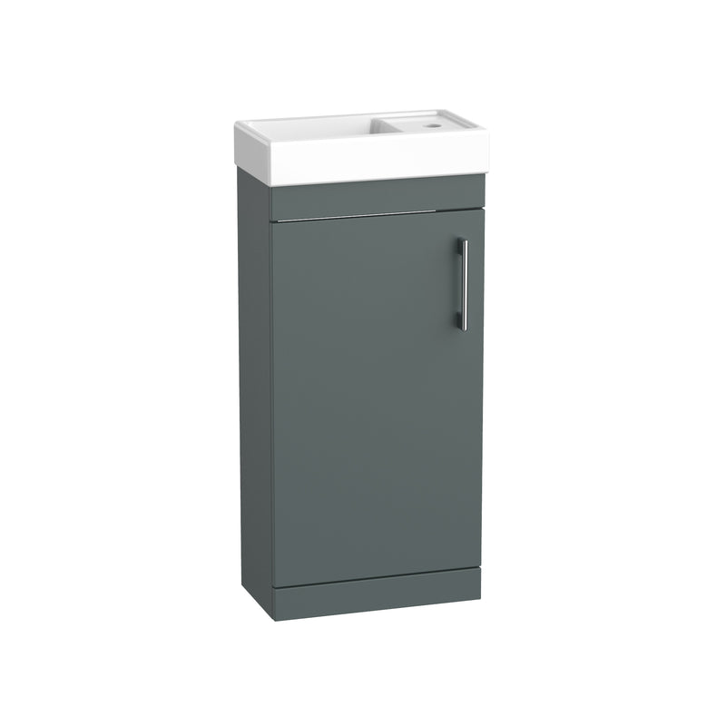 Tavistock Kew 400mm Floor Standing Cloakroom Unit - Matt Viridian Green