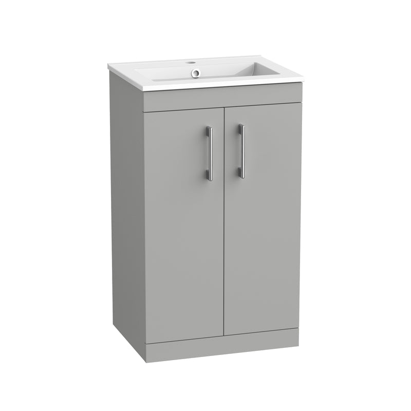 Tavistock Kew 500mm Freestanding Basin Unit - Matt Light Grey