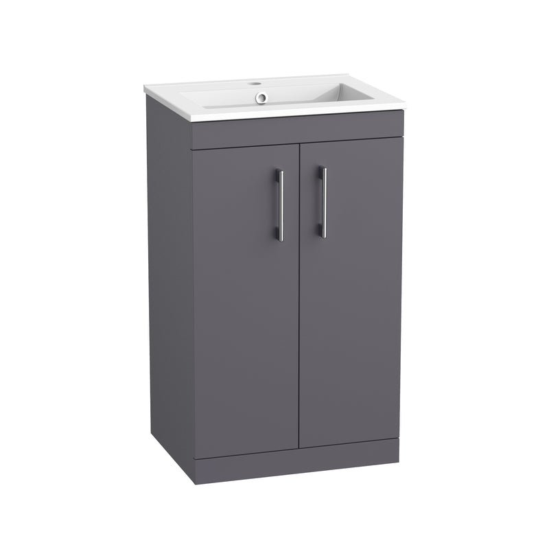 Tavistock Kew 500mm Freestanding Basin Unit - Matt Storm Grey