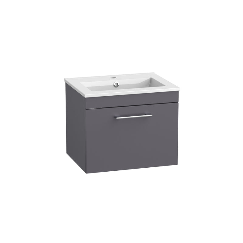 Tavistock Kew 500mm Wall Mounted Basin Unit - Matt Storm Grey