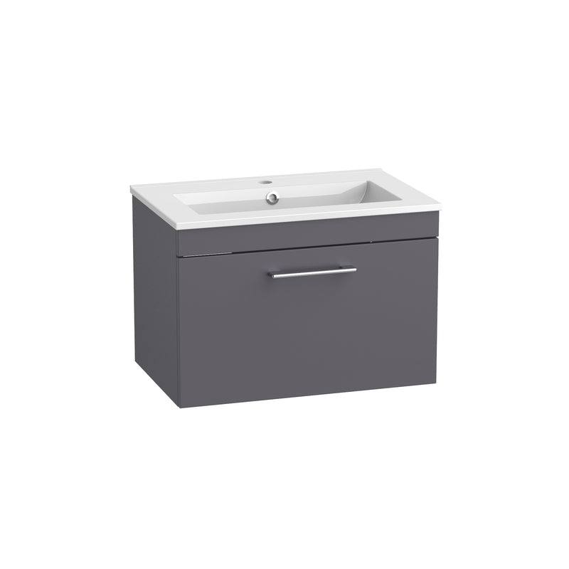 Tavistock Kew 600mm Wall Mounted Basin Unit - Matt Storm Grey