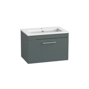 Tavistock Kew 600mm Wall Mounted Basin Unit - Matt Viridian Green