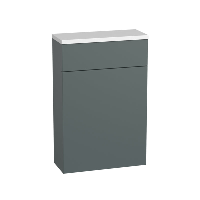 Tavistock Kew Back to Wall WC Unit & Worktop 568mm - Matt Viridian Green
