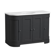 Tavistock Lansdown 1200mm Curved Undermount Basin Unit - Matt Black