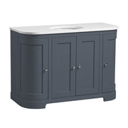 Tavistock Lansdown 1200mm Curved Undermount Basin Unit - Matt Dark Grey