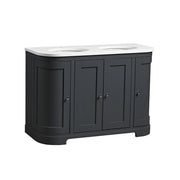 Tavistock Lansdown 1200mm Curved Undermount Basin Unit - Matt Dark Grey