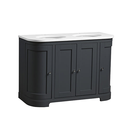 Tavistock Lansdown 1200mm Curved Undermount Basin Unit - Matt Dark Grey