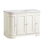 Tavistock Lansdown 1200mm Curved Undermount Basin Unit - Matt Linen White
