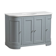 Tavistock Lansdown 1200mm Curved Undermount Basin Unit - Matt Mineral Blue