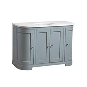 Tavistock Lansdown 1200mm Curved Undermount Basin Unit - Matt Mineral Blue
