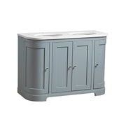 Tavistock Lansdown 1200mm Curved Undermount Basin Unit - Matt Mineral Blue