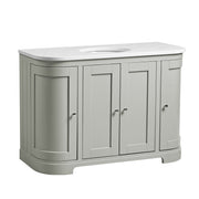 Tavistock Lansdown 1200mm Curved Undermount Basin Unit - Matt Pebble Grey