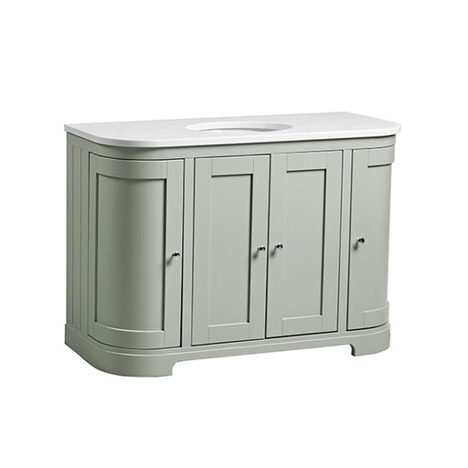 Tavistock Lansdown 1200mm Curved Undermount Basin Unit - Matt Pebble Grey