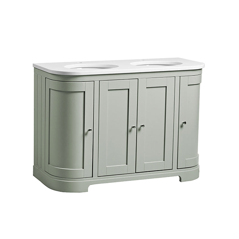 Tavistock Lansdown 1200mm Curved Undermount Basin Unit - Matt Pebble Grey