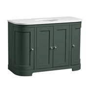 Tavistock Lansdown 1200mm Curved Undermount Basin Unit - Matt Sherwood Green