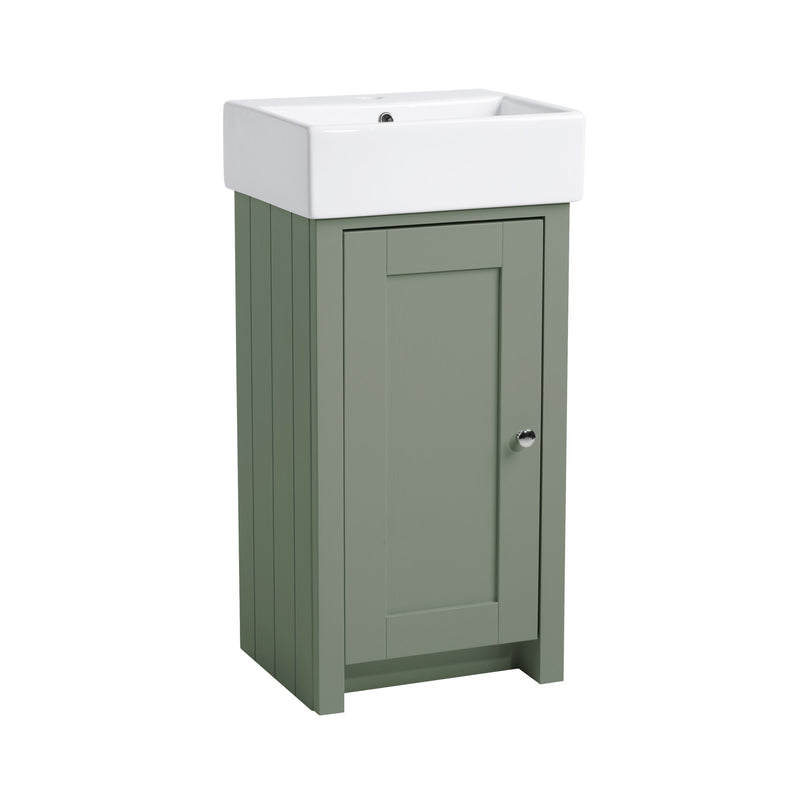 Tavistock Lansdown 430mm Cloakroom Unit - Matt Laurel Green