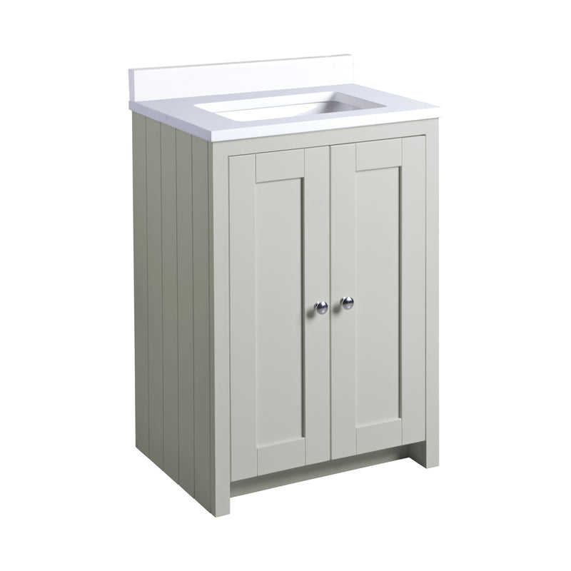 Tavistock Lansdown 600mm Undermount Basin Unit - Matt Pebble Grey