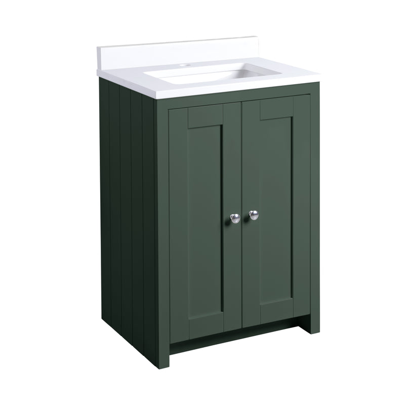 Tavistock Lansdown 600mm Undermount Basin Unit - Matt Sherwood Green
