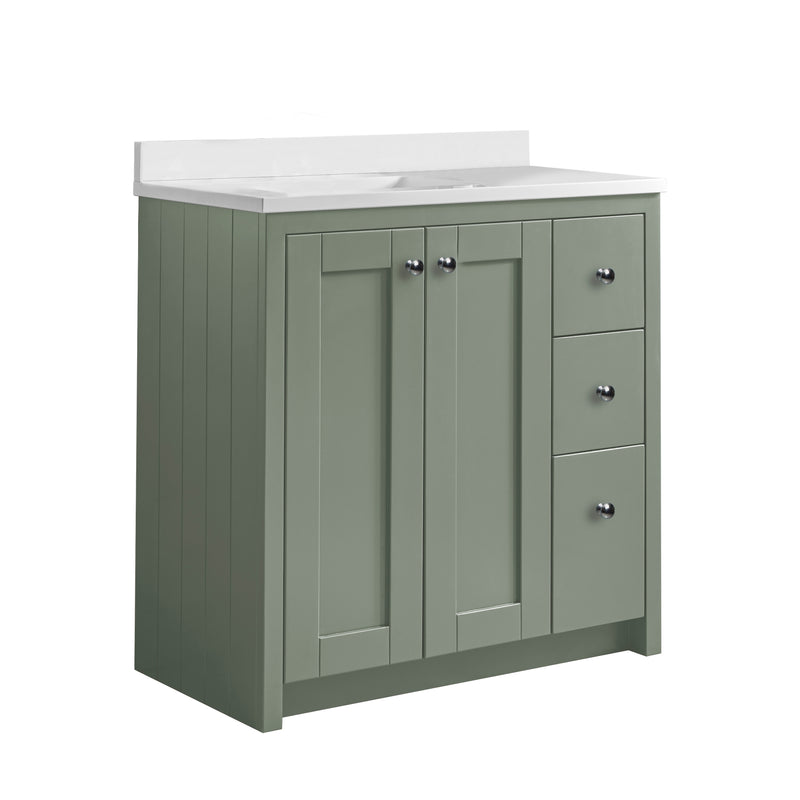 Tavistock Lansdown 800mm Undermount Basin Unit - Matt Laurel Green