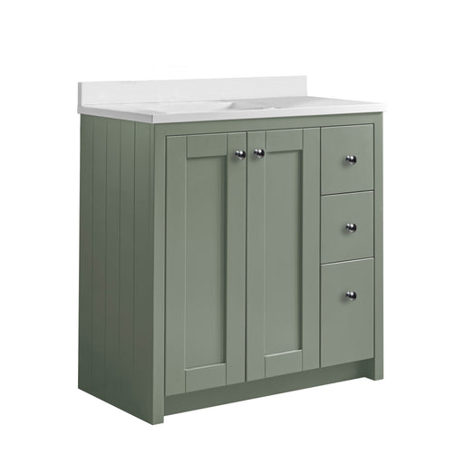 Tavistock Lansdown 800mm Undermount Basin Unit - Matt Laurel Green