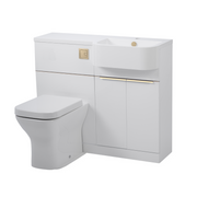 Tavistock Match 1000mm Basin & Back to Wall WC Unit Right Hand - Gloss White