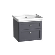 Tavistock Marston 600mm Wall Mounted Basin Unit - Matt Dark Grey