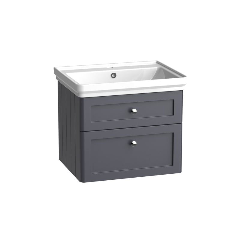 Tavistock Marston 600mm Wall Mounted Basin Unit - Matt Dark Grey