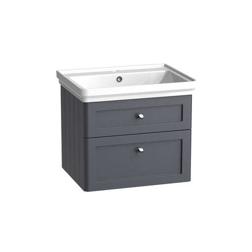 Tavistock Marston 600mm Wall Mounted Basin Unit - Matt Dark Grey