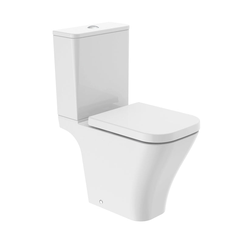Tavistock Cadence Square Comfort Height Open Back Close Coupled WC Pan - White