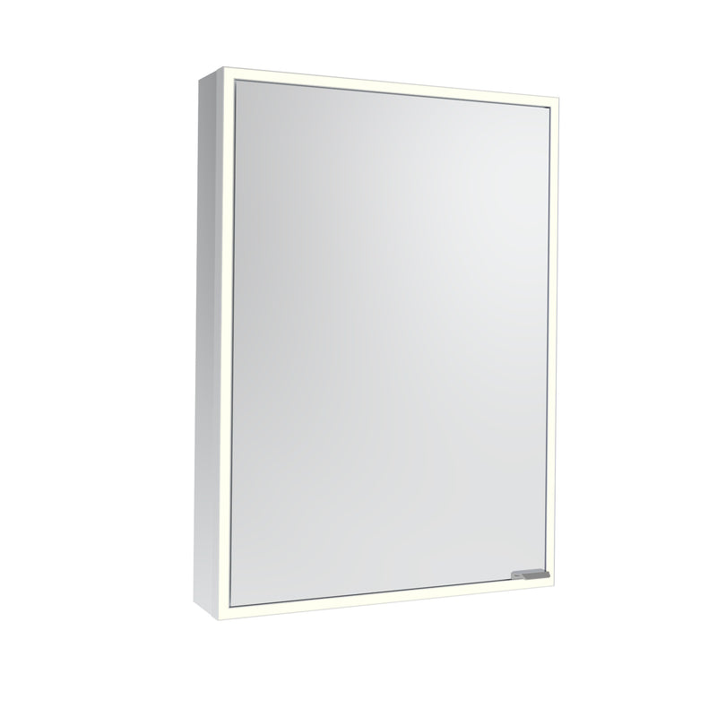 Tavistock Portrait 500mm Single Door Mirror Cabinet - Aluminium