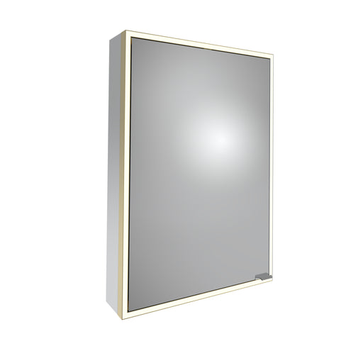 Tavistock Portrait 500mm Single Door Mirror Cabinet - Brushed Brass