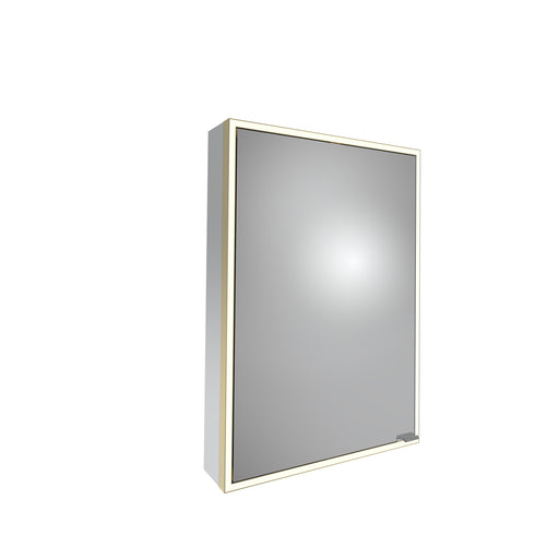 Tavistock Portrait 500mm Single Door Mirror Cabinet - Brushed Brass