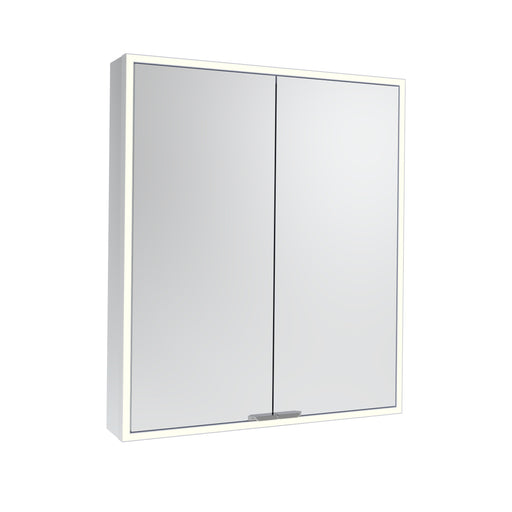 Tavistock Portrait 600mm Double Door Mirror Cabinet - Aluminium