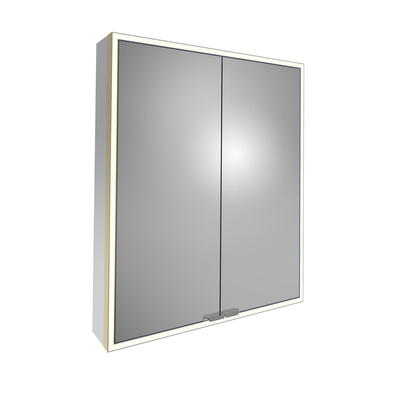 Tavistock Portrait 600mm Double Door Mirror Cabinet - Brushed Brass