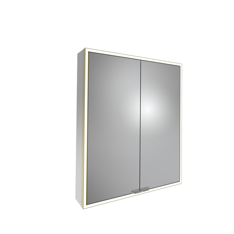 Tavistock Portrait 600mm Double Door Mirror Cabinet - Brushed Brass