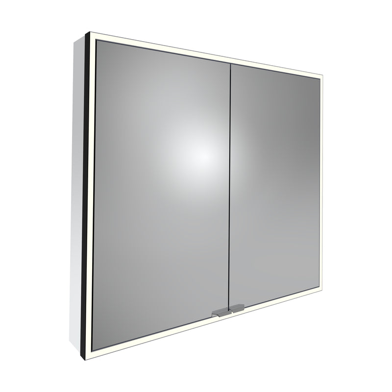 Tavistock Portrait 800mm Large Double Door Mirror Cabinet - Black