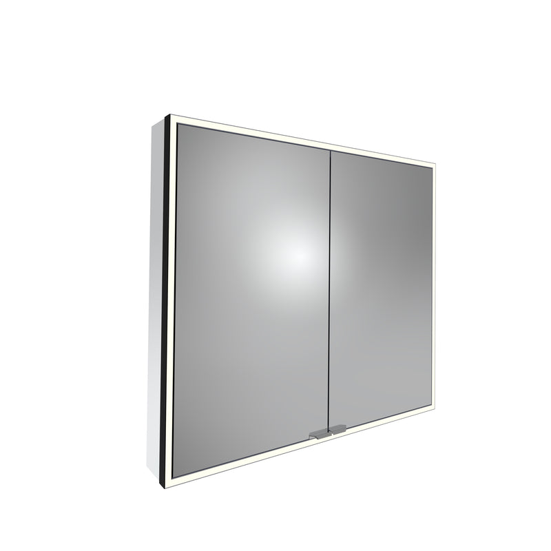Tavistock Portrait 800mm Large Double Door Mirror Cabinet - Black