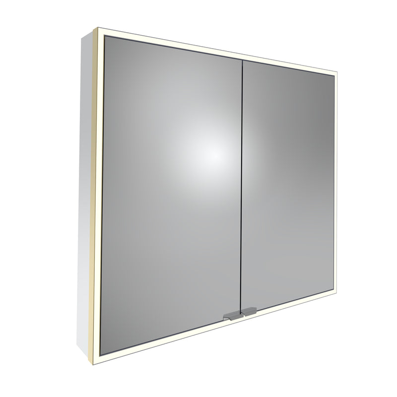 Tavistock Portrait 800mm Large Double Door Mirror Cabinet - Brushed Brass