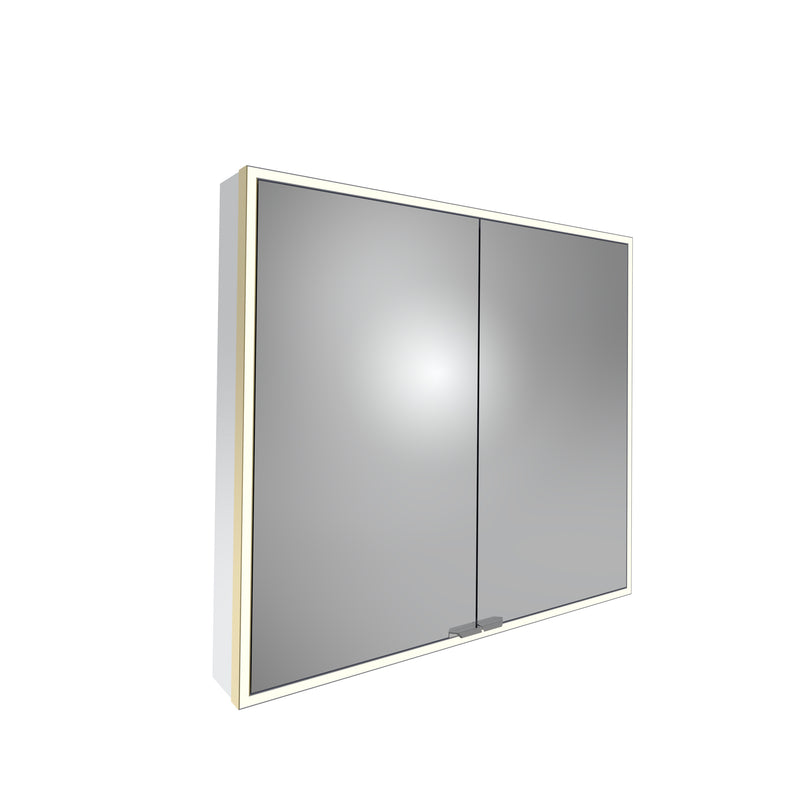Tavistock Portrait 800mm Large Double Door Mirror Cabinet - Brushed Brass