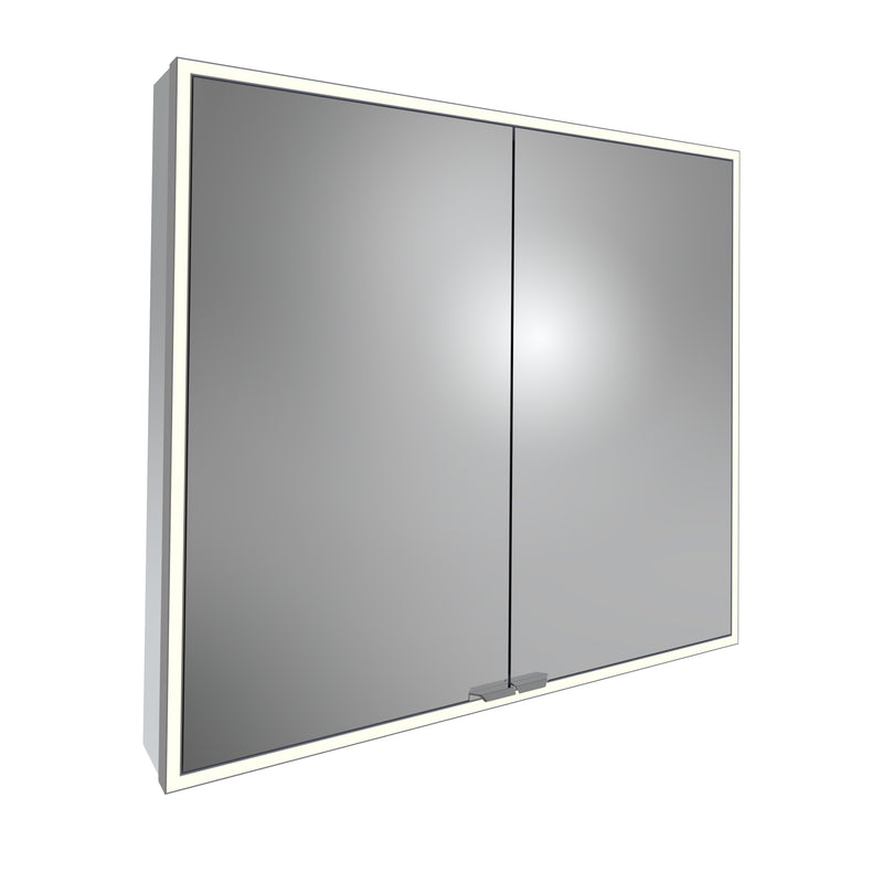 Tavistock Portrait 800mm Large Double Door Mirror Cabinet - Gunmetal